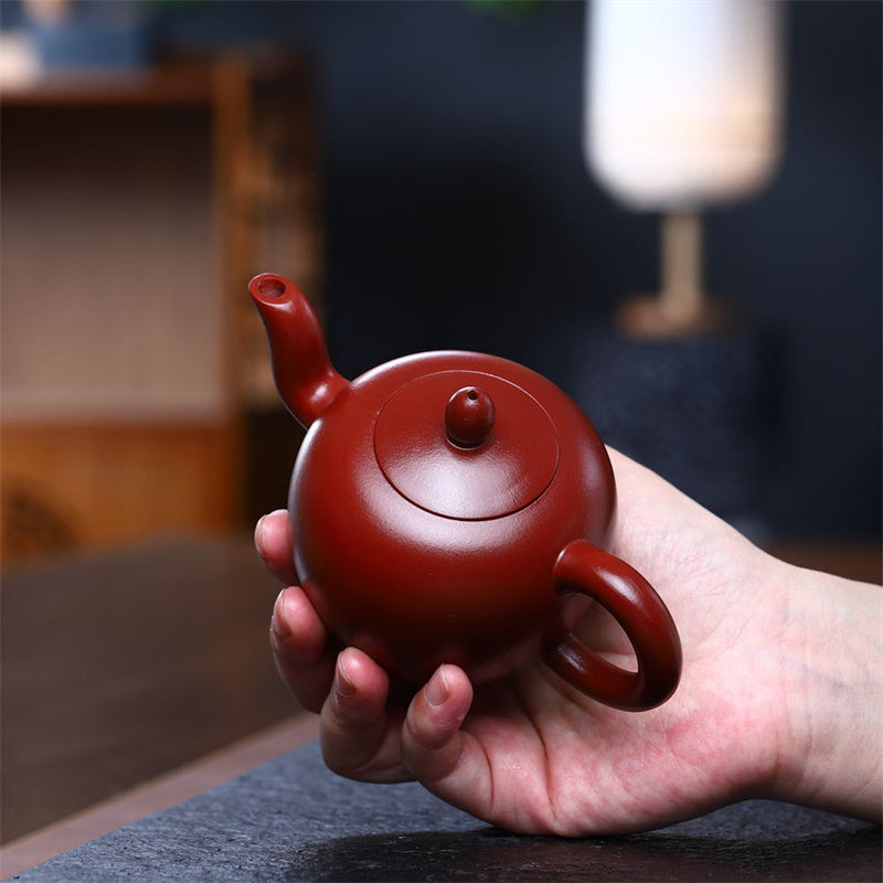 Teekanne Yixing Zisha Lila Ton Handarbeit 200ml Gaiwan