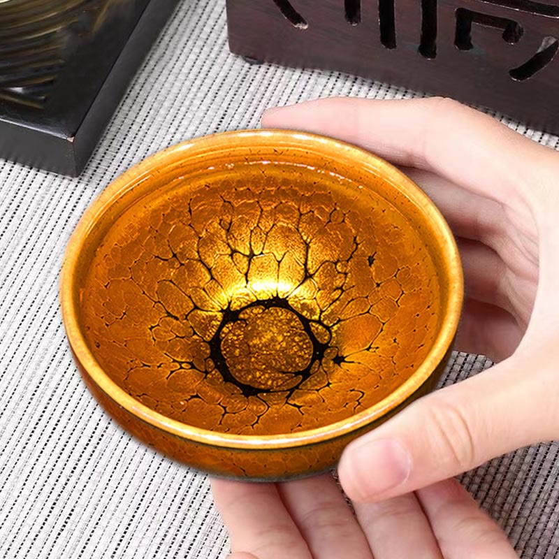Teeset Goldtupfen Jianzhan Keramik Geschenk Porzellan