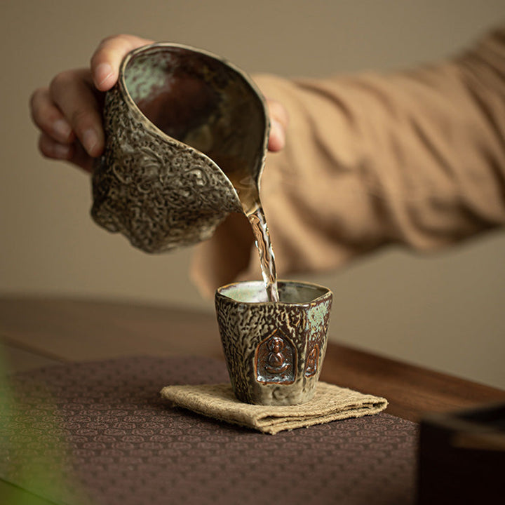 Teetasse Buddha Dunhuang Keramik Gravur Teezeremonie