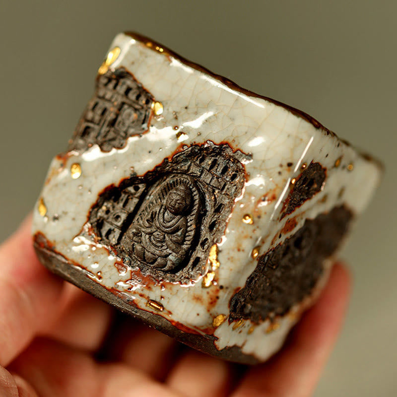 Teetasse Buddha Dunhuang Shino Keramik Porzellan