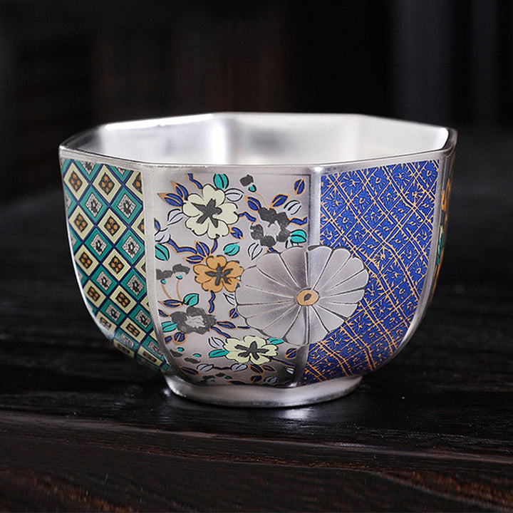 Teetasse Chinesisch Chrysantheme Keramik Kung Fu Gaiwan