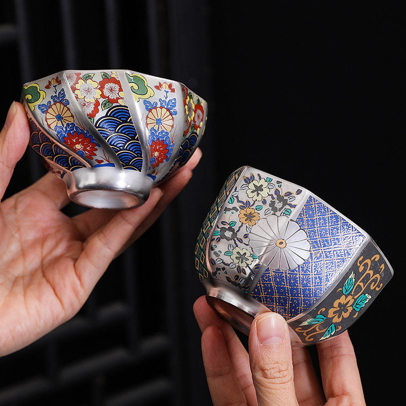 Teetasse Chinesisch Chrysantheme Keramik Kung Fu
