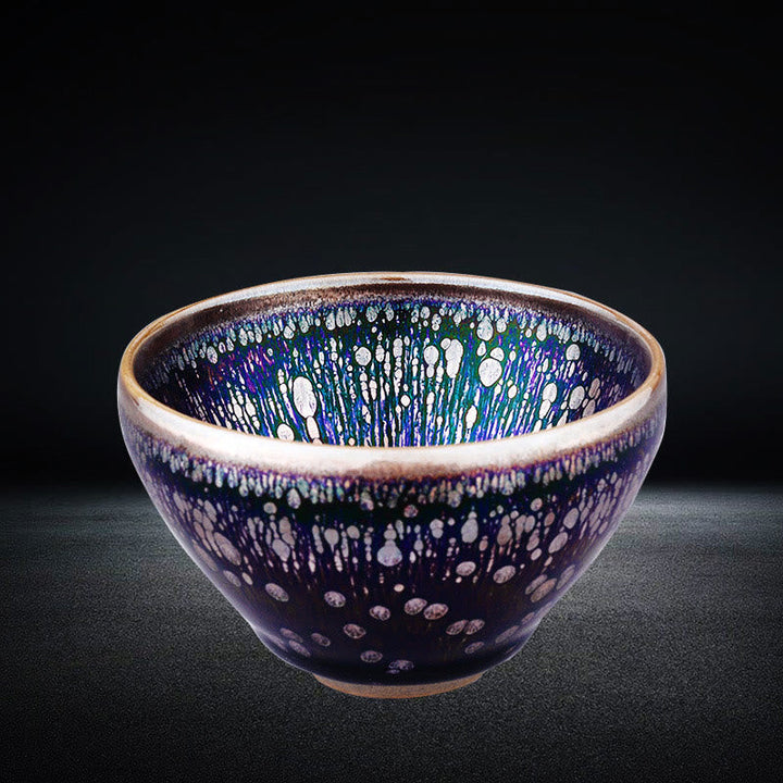 Teetasse Chinesisch Jianzhan Tenmoku Lila Keramik