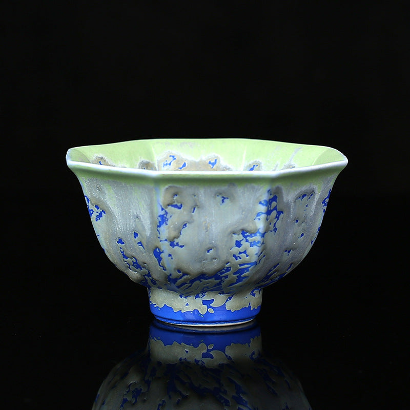 Teetasse Chinesisch Lotus Ofenwandlung Keramik Gaiwan