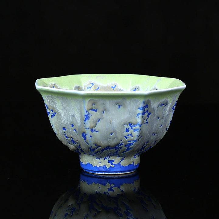 Teetasse Chinesisch Lotus Ofenwandlung Keramik Gaiwan