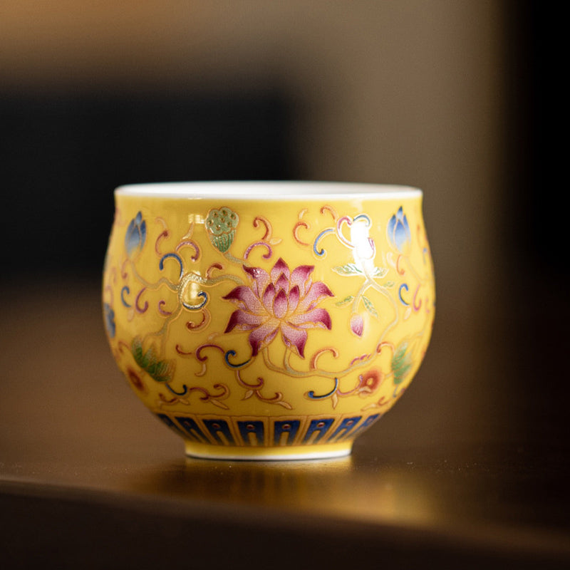 Teetasse Design Lotus Kung Fu Keramik Deko