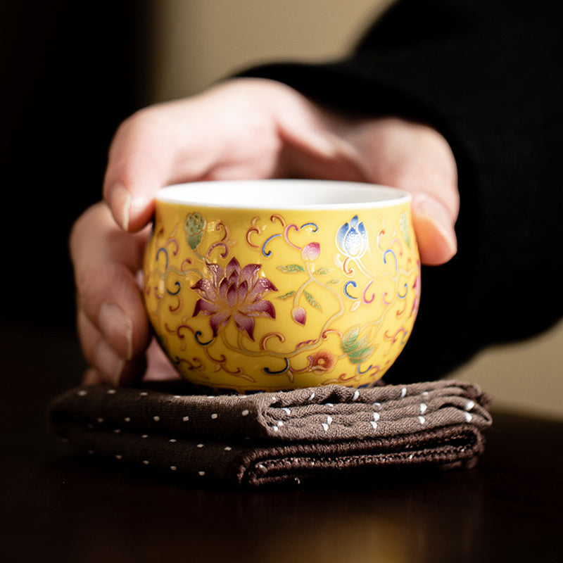 Teetasse Design Lotus Kung Fu Keramik Gaiwan