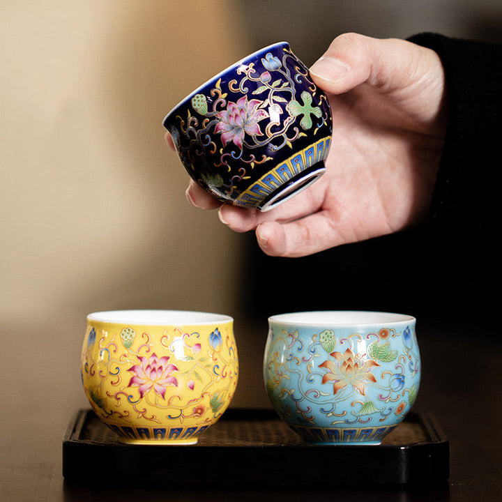 Teetasse Design Lotus Kung Fu Keramik