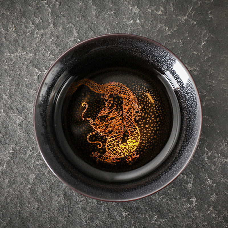 Teetasse Design Jianzhan Drachen Phönix