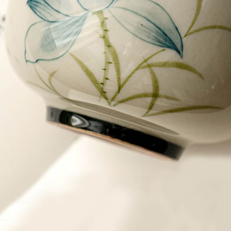 Teetasse Design Lotus Blume Keramik Matcha