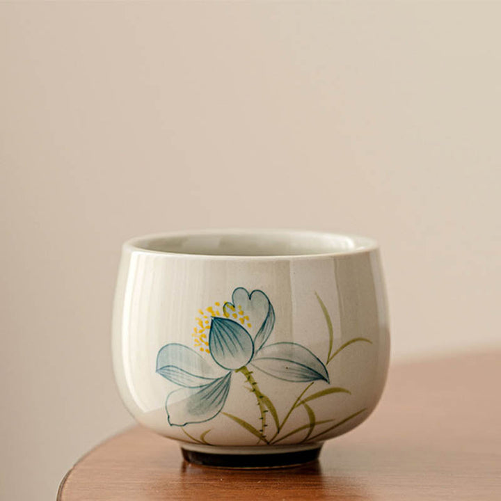 Teetasse Design Lotus Blume Keramik Porzellan