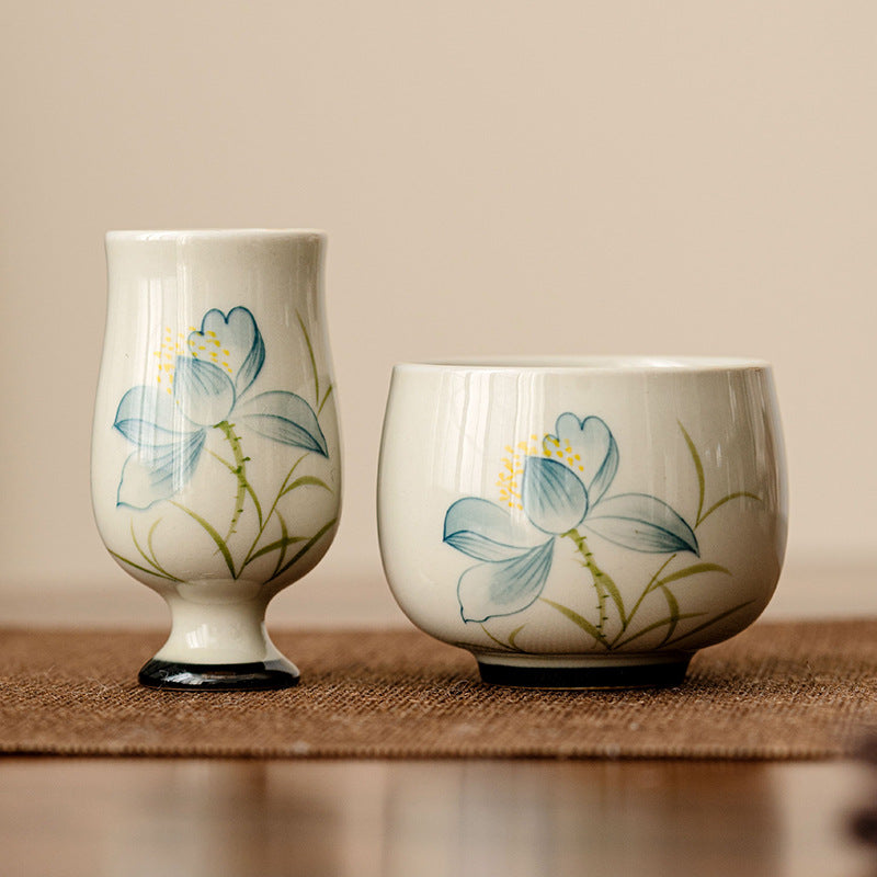Teetasse Design Lotus Blume Keramik