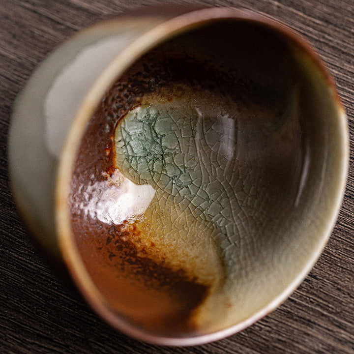 Teetasse Design Ofenwandlung Braun Keramik Teezeremonie