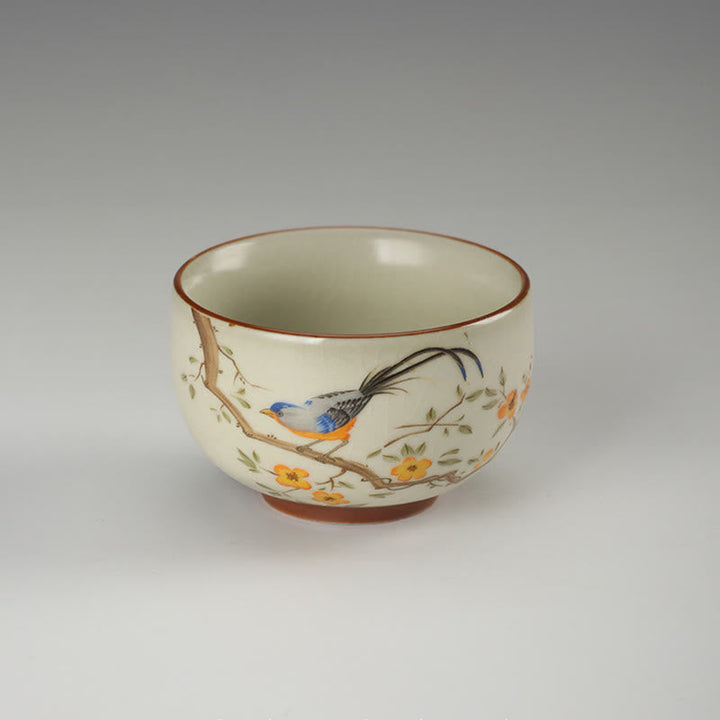 Teetasse Design Vogel Kupfermünze Keramik Porzellan