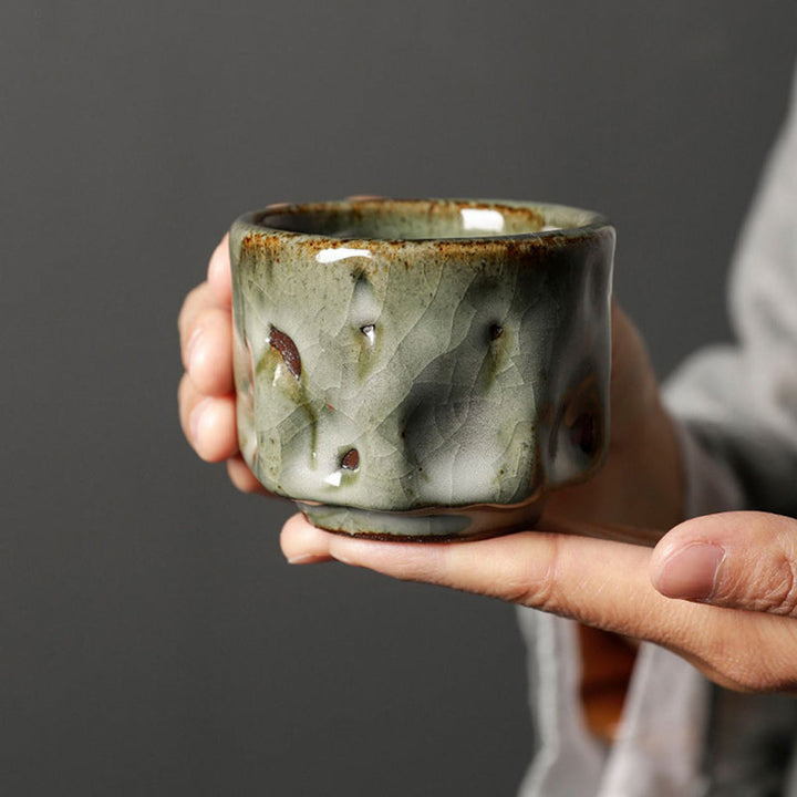 Teetasse Eisriss Jianzhan Keramik Kung Fu Deko