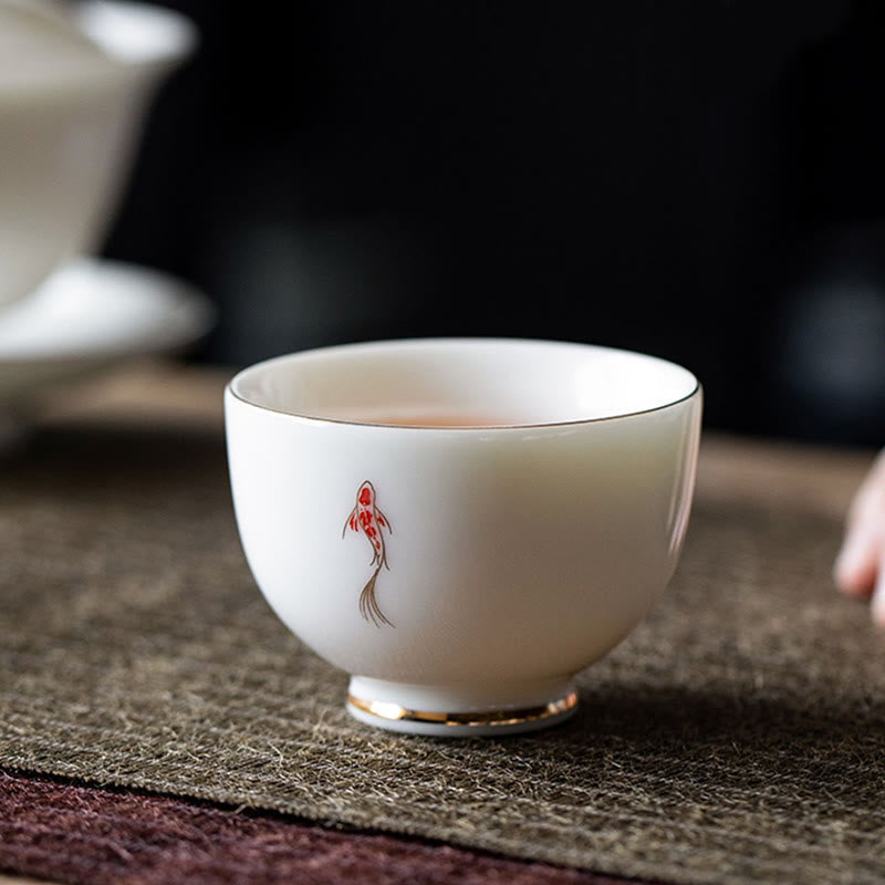 Teetasse Japanisch Koi Fisch Keramik Geschenk