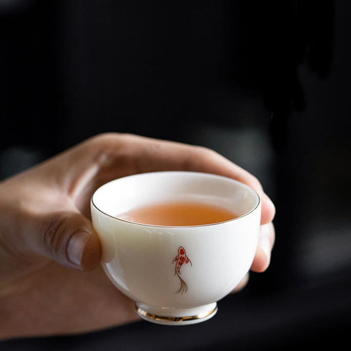 Teetasse Japanisch Koi Fisch Keramik Matcha