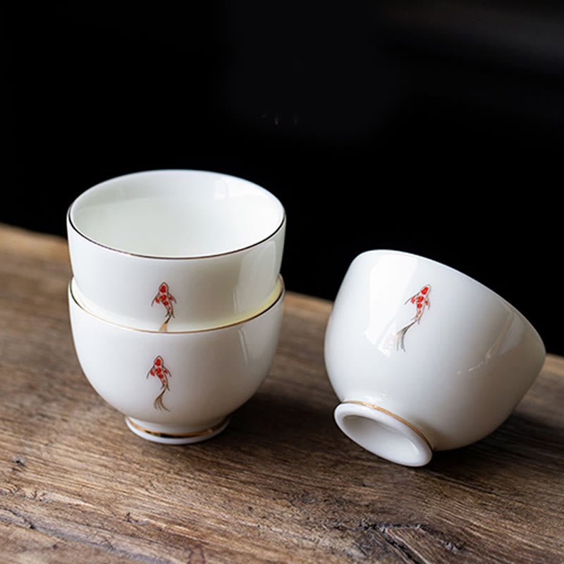 Teetasse Japanisch Koi Fisch Keramik