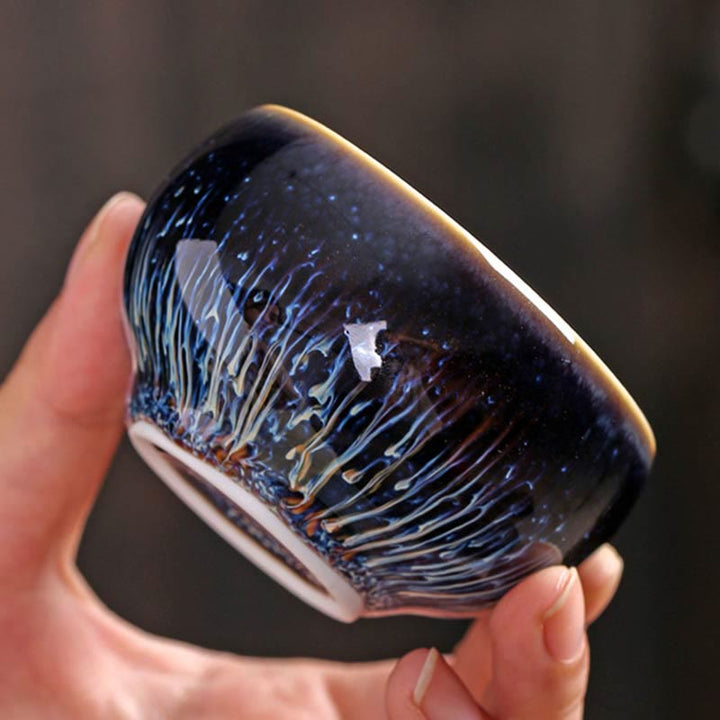 Teetasse Jianzhan Drache Phönix Keramik Geschenk