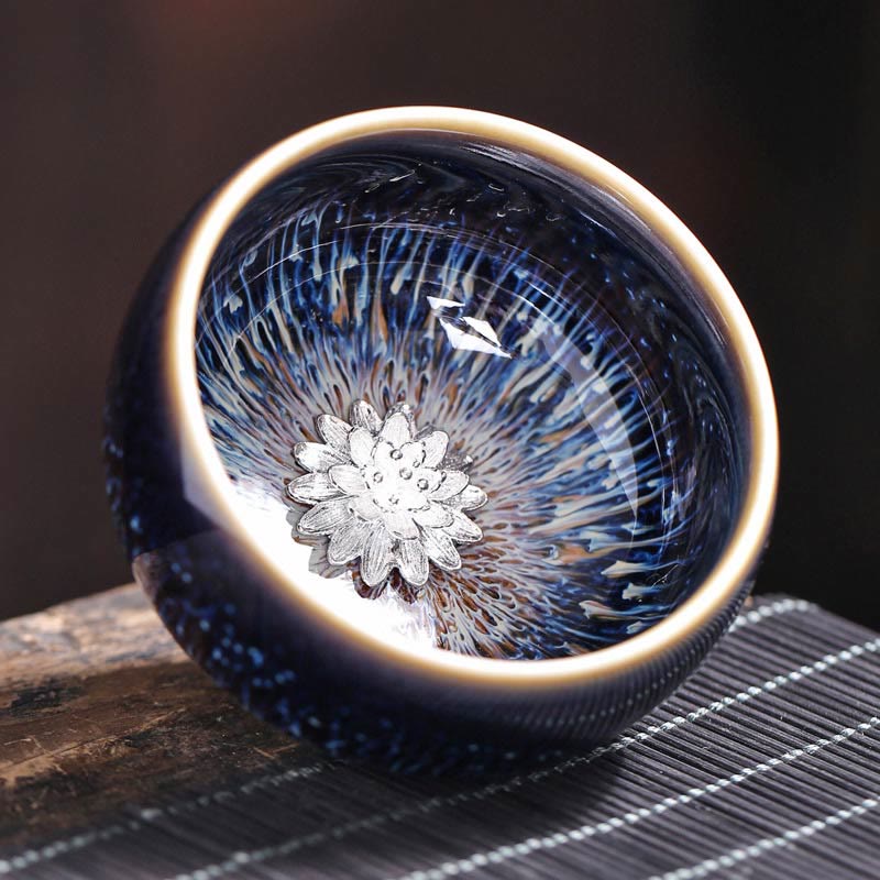 Teetasse Jianzhan Drache Phönix Keramik Matcha