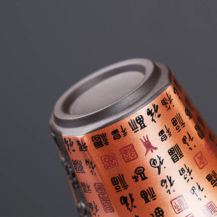 Teetasse Lila Ton Fu Zeichen Keramik 50ml Teezeremonie
