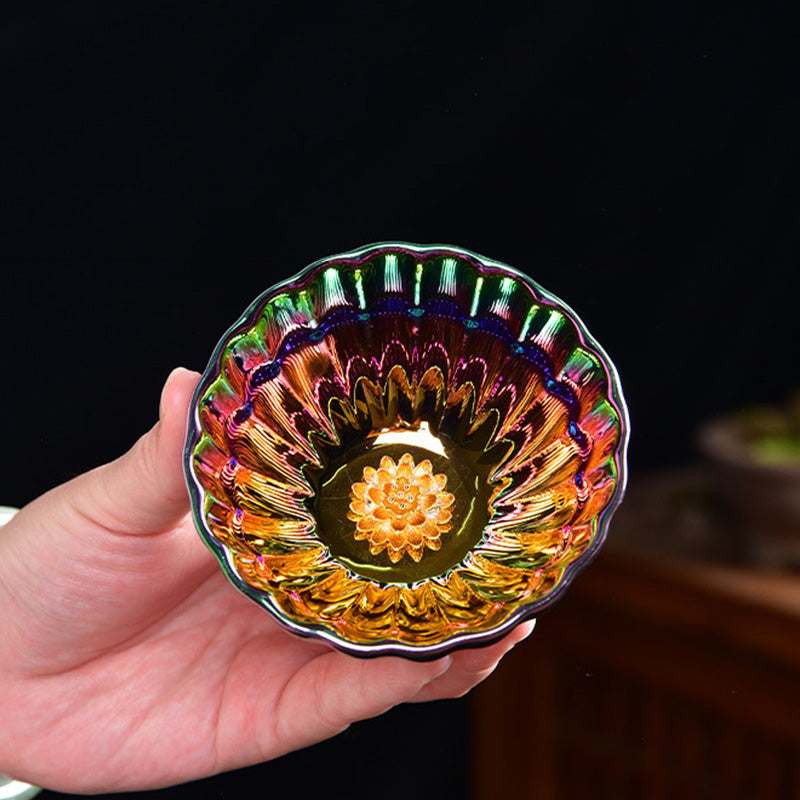 Teetasse Lotus Pfau Jianzhan Keramik Geschenk