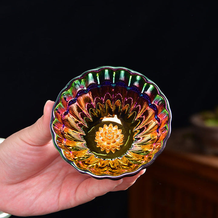Teetasse Lotus Pfau Jianzhan Keramik Geschenk