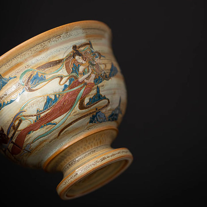 Teetasse Mit Deckel Gaiwan Sancai Apsara Teezeremonie