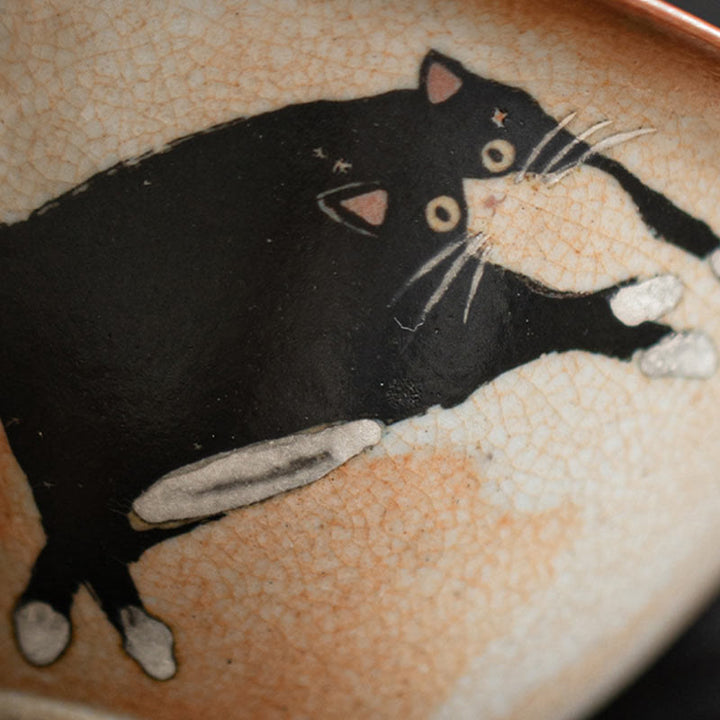 Teetasse Mit Deckel Katze Gaiwan Keramik Geschenk