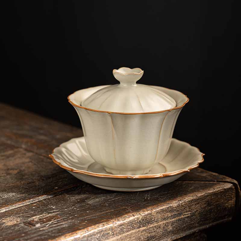 Teetasse Mit Deckel Pflaumenblüte Sancai Keramik Geschenk