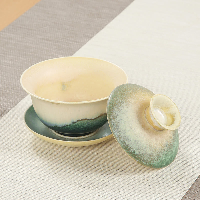 Teetasse Mit Deckel Und Sieb Ozeanwellen Sancai Keramik