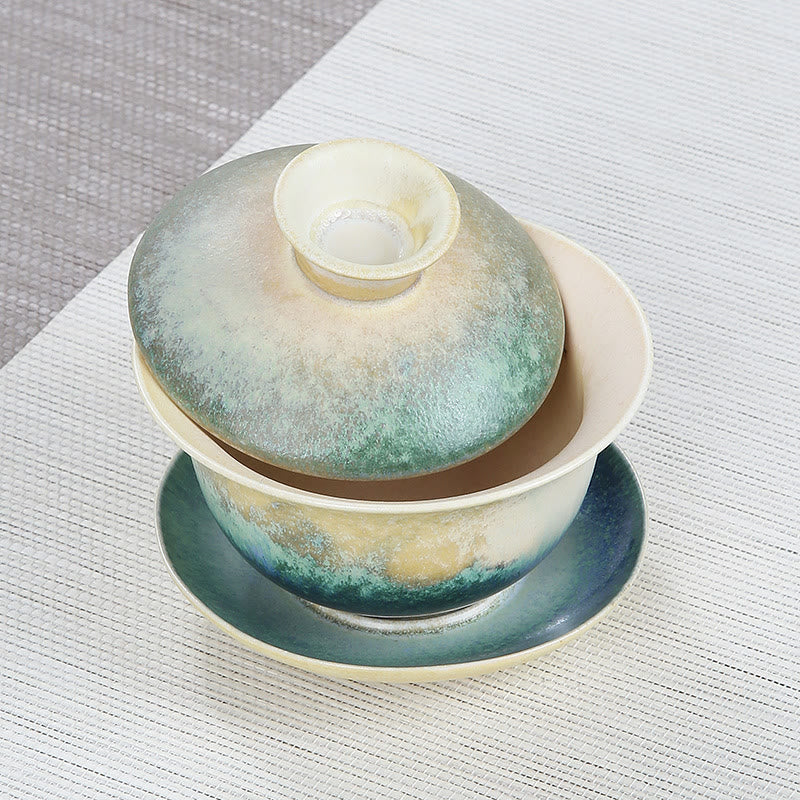 Teetasse Mit Deckel Und Sieb Ozeanwellen Sancai Porzellan