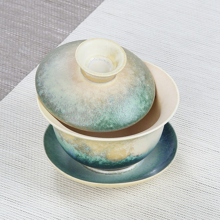 Teetasse Mit Deckel Und Sieb Ozeanwellen Sancai Porzellan