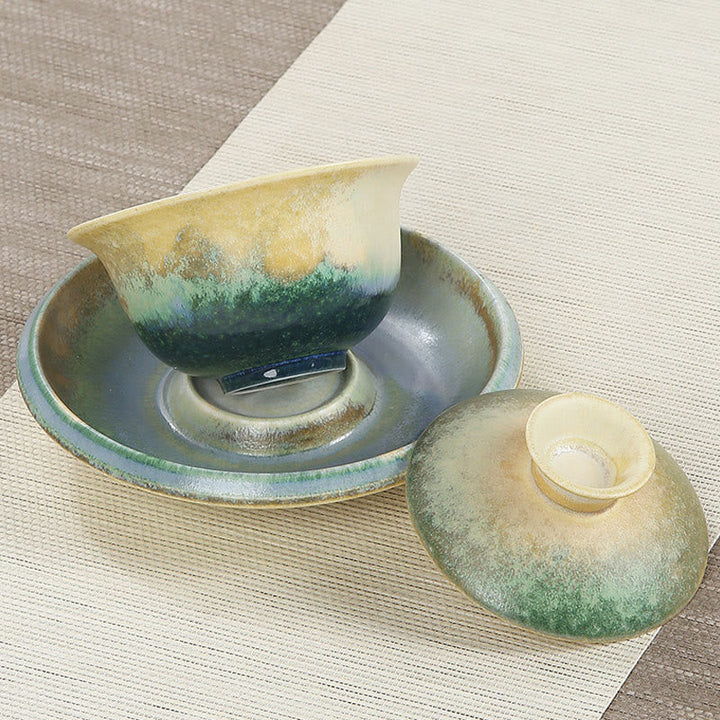 Teetasse Mit Deckel Und Sieb Ozeanwellen Sancai Teezeremonie