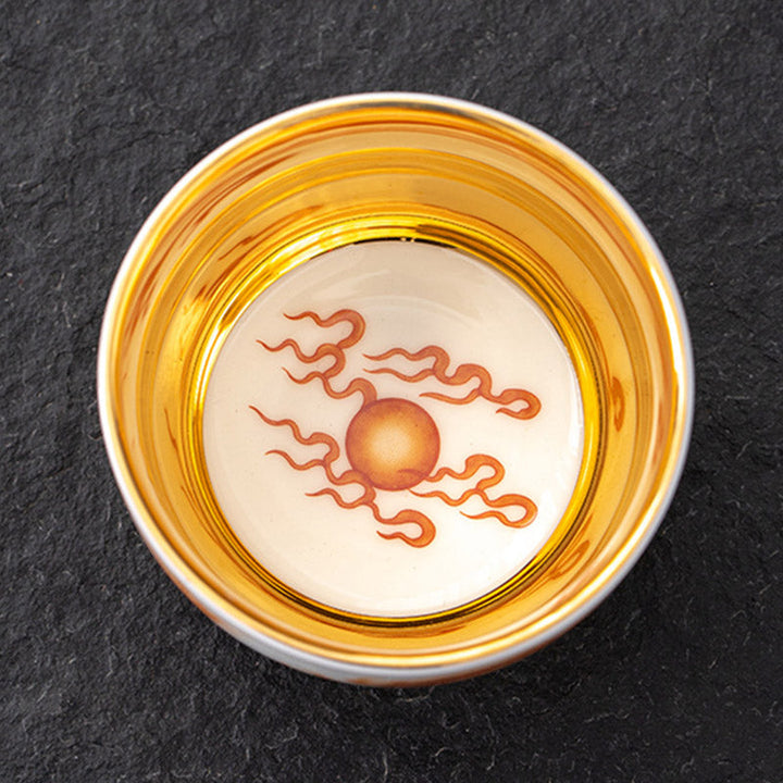 Teetasse Mit Goldrand Drache Phönix 170ml Deko