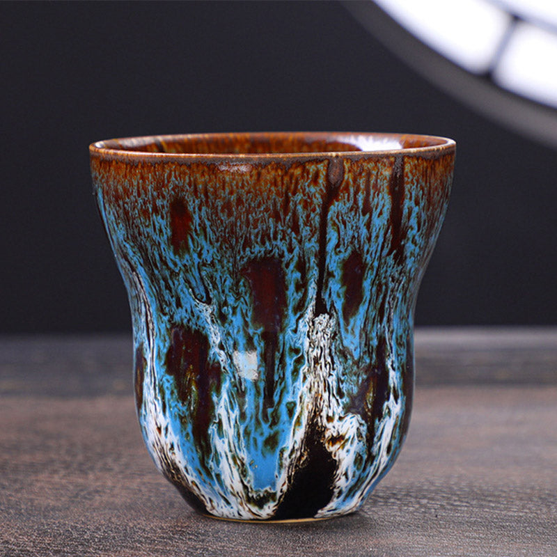 Teetasse Mit Henkel Vintage Keramik Ofenglasur Gaiwan