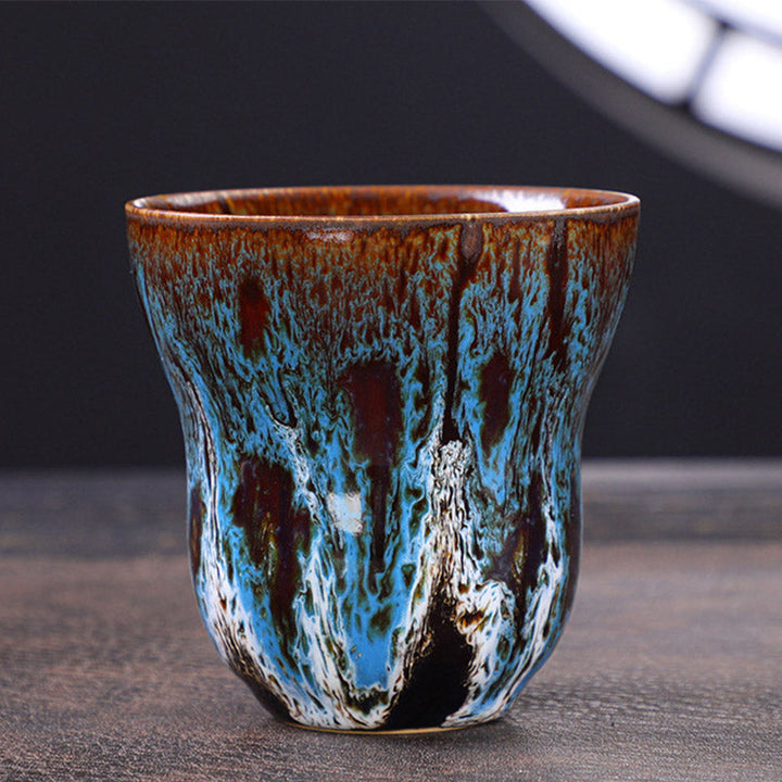 Teetasse Mit Henkel Vintage Keramik Ofenglasur Gaiwan