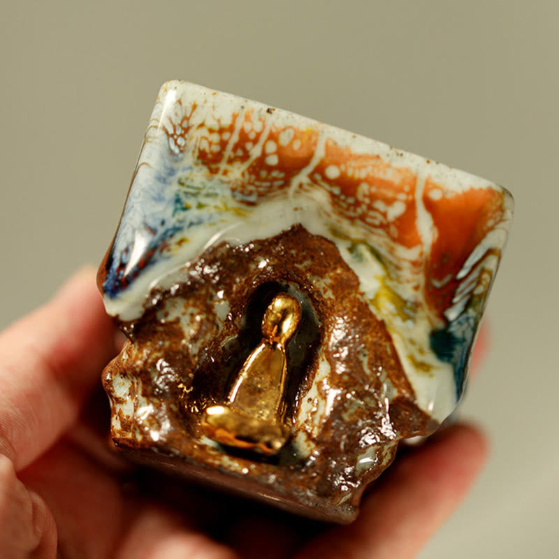 Teetasse Mit Henkel Buddha Dunhuang Keramik Porzellan
