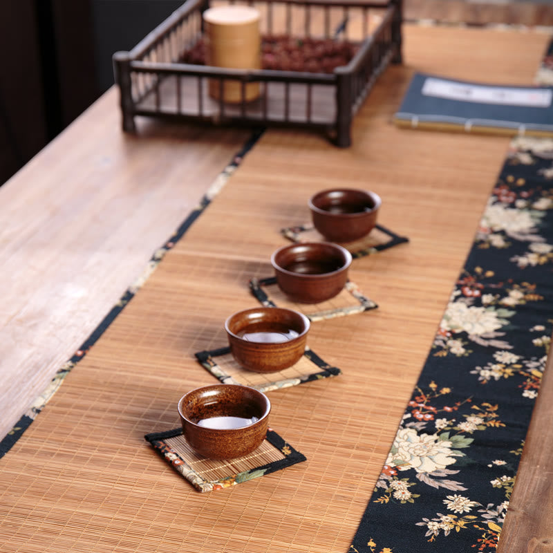 Teetasse Mit Untertasse Pfingstrose Bambus
