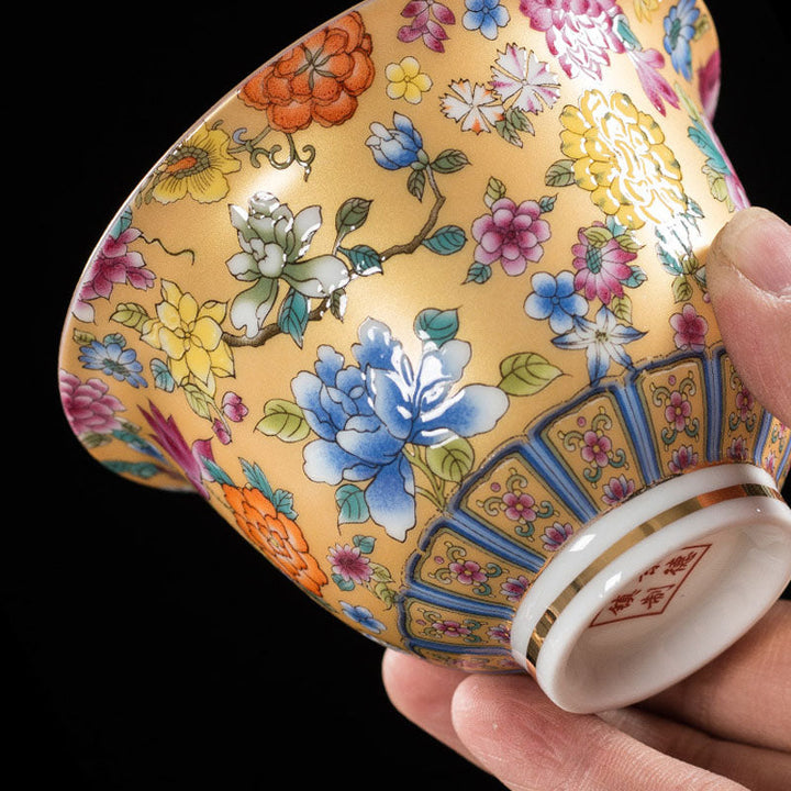 Teetasse Mit Untertasse Pfingstrose Gaiwan Geschenk
