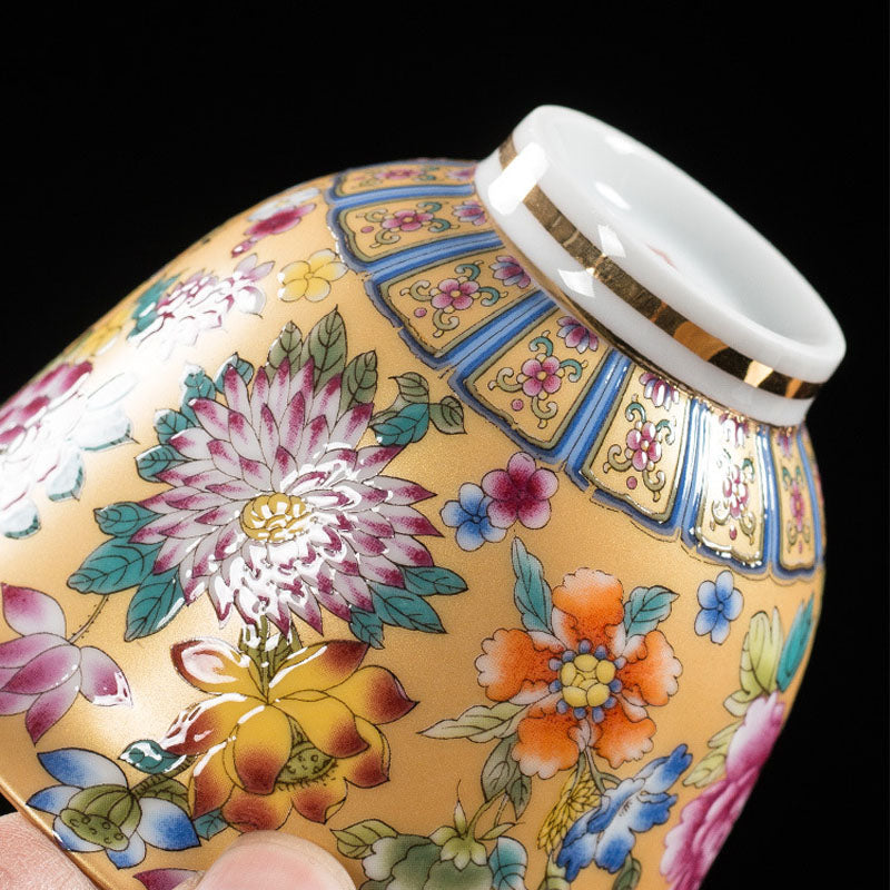 Teetasse Mit Untertasse Pfingstrose Gaiwan Teezeremonie
