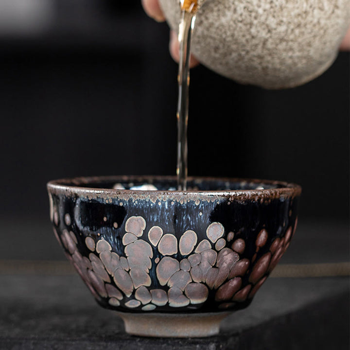 Teetasse Mit Untertasse Sakura Jianzhan Keramik Deko