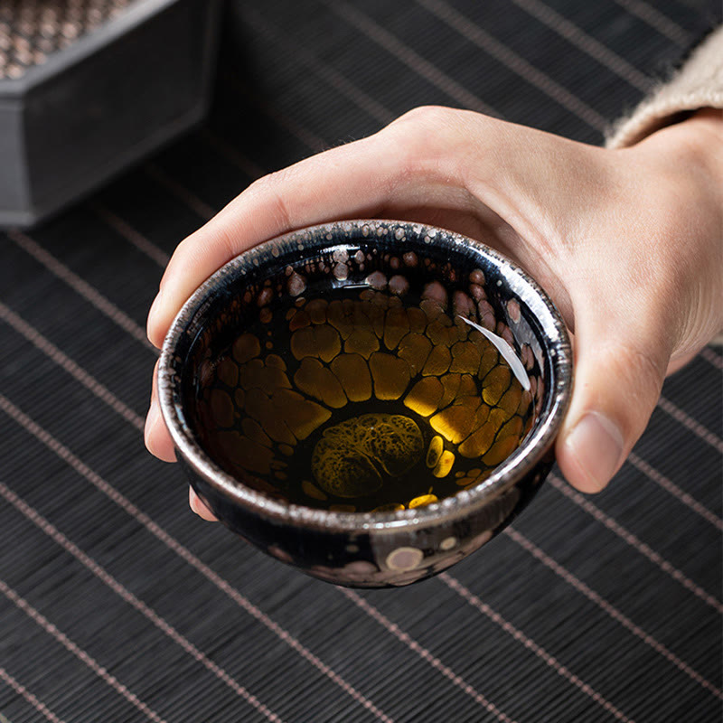 Teetasse Mit Untertasse Sakura Jianzhan Keramik Geschenk