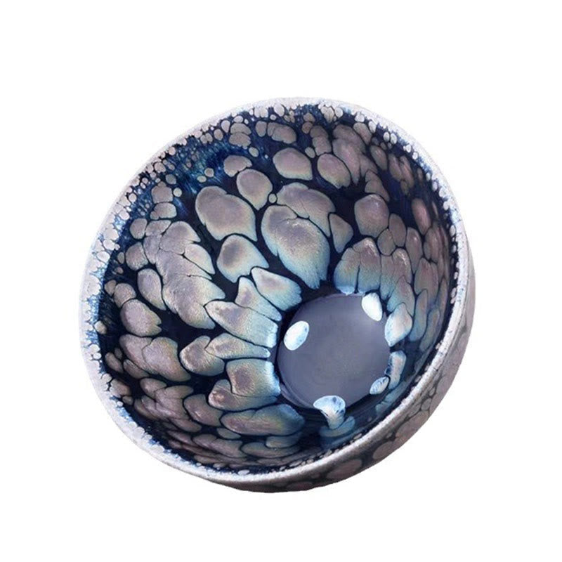 Teetasse Tenmoku Jianzhan Lila Blau Keramik Gaiwan