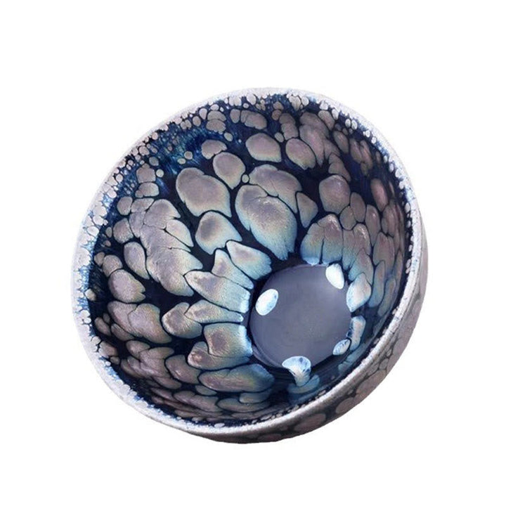 Teetasse Tenmoku Jianzhan Lila Blau Keramik Gaiwan