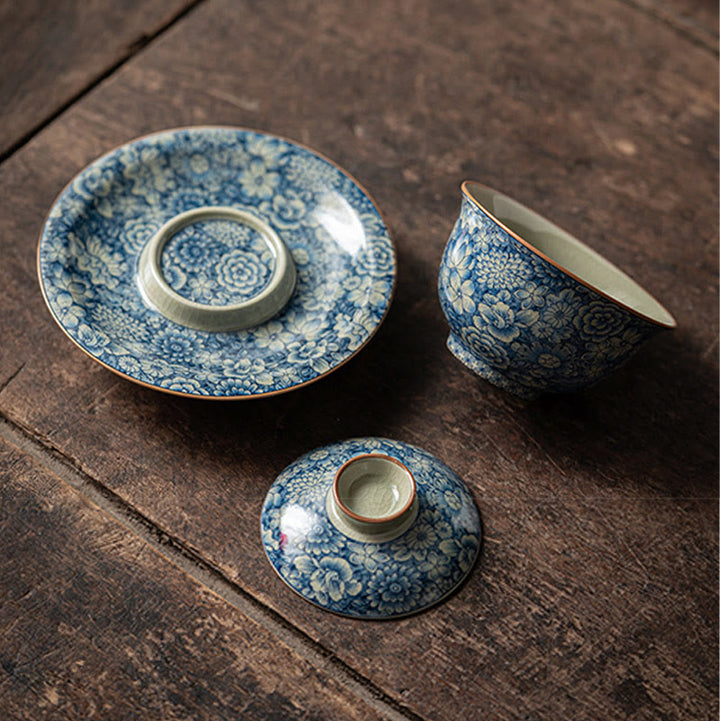 Teetassen Aus Porzellan Gaiwan Pfingstrose Geschenk