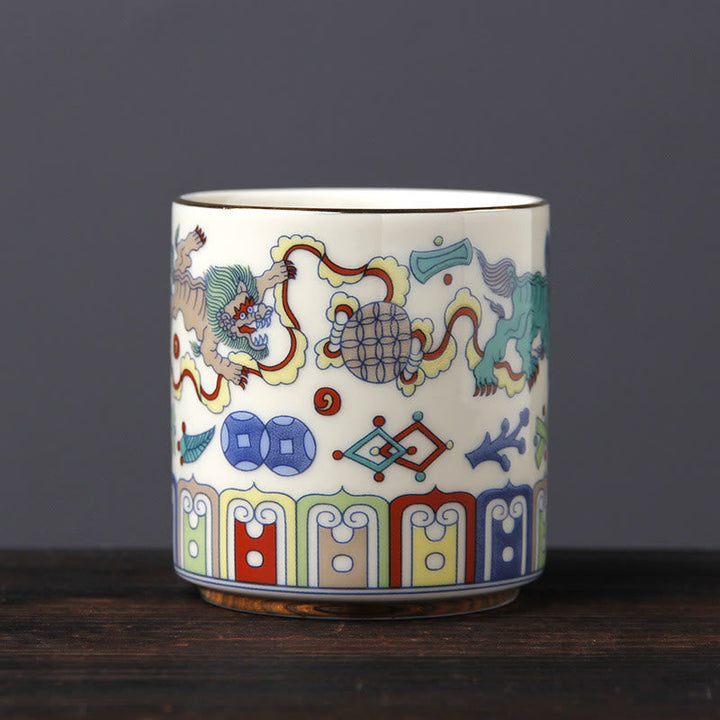 Teetassen Groß Vintage Phönix Pflaumenblüte Geschenk