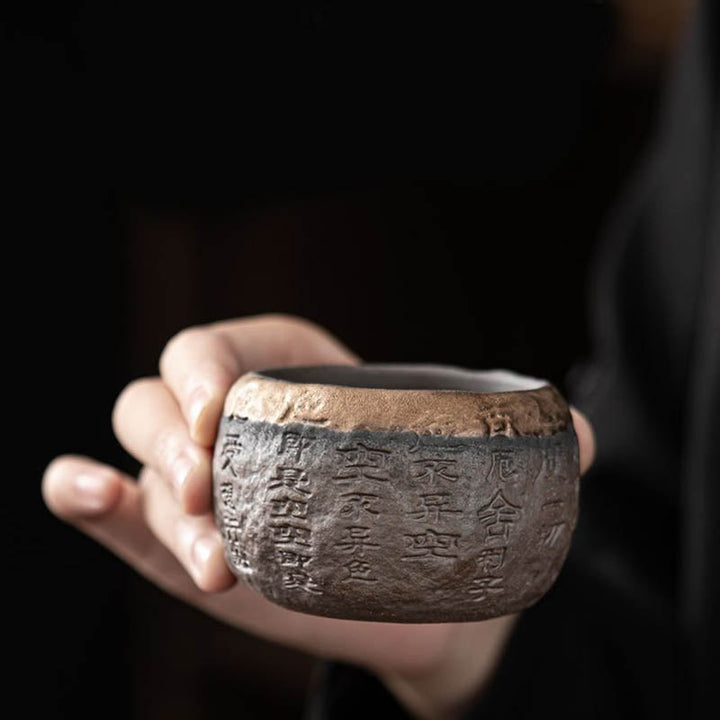 Teetassen Keramik Herz-Sutra Kung Fu Gaiwan
