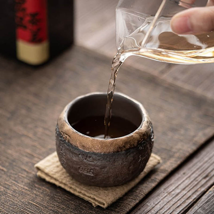 Teetassen Keramik Herz-Sutra Kung Fu Matcha