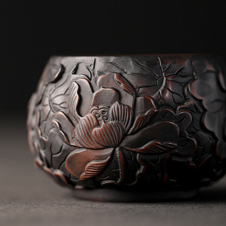 Teetassen Keramik Lotus Drache Landschaft Deko